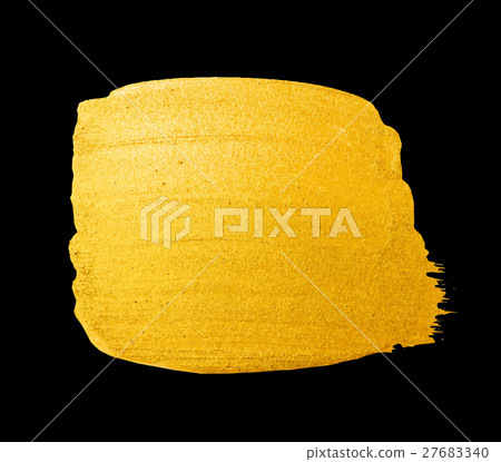 Vector golden brush stroke. Watercolor texture Vector golden brush stroke. Watercolor texture 27683340