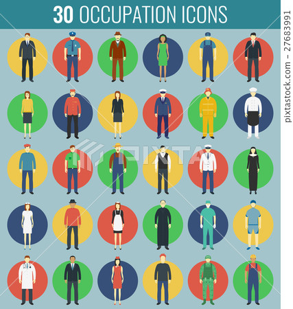 Profession People set. People avatar icons. Vector Profession People set. People avatar icons. Vector 27683991