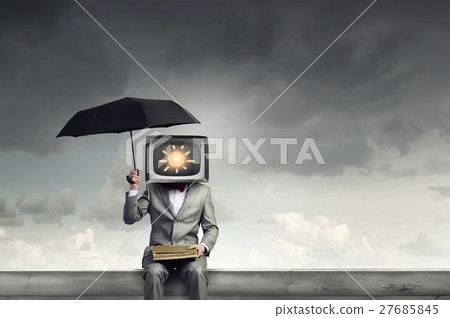 Man with TV instead of head 27685845