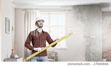 Builder man with level Builder man with level 27688608