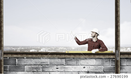 Builder man with level Builder man with level 27690199