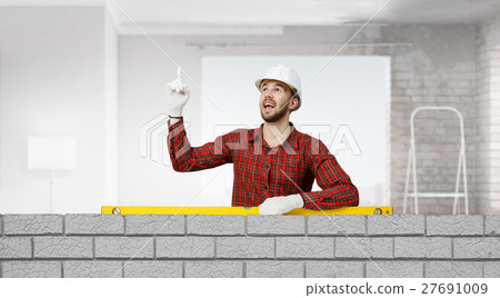 Builder man with level Builder man with level 27691009