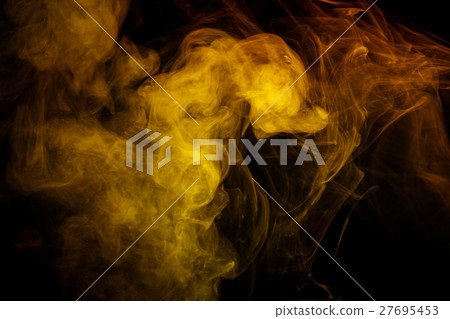 Abstract yellow smoke Weipa 27695453