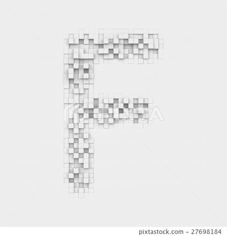 Rendering large letter F made up of white square Rendering large letter F made up of white square 27698184