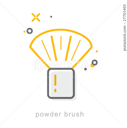 Thin line icons, Powder brush - Stock Illustration [27701405] - PIXTA