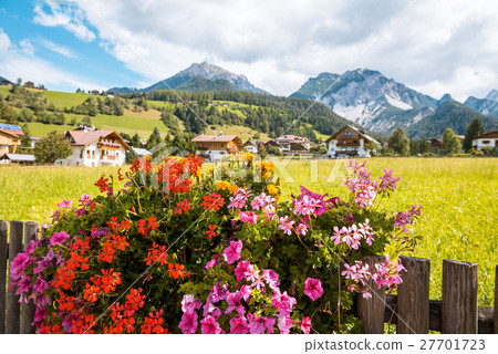 Village Val Gardena South Tirol Dolomites mountain Village Val Gardena South Tirol Dolomites mountain 27701723
