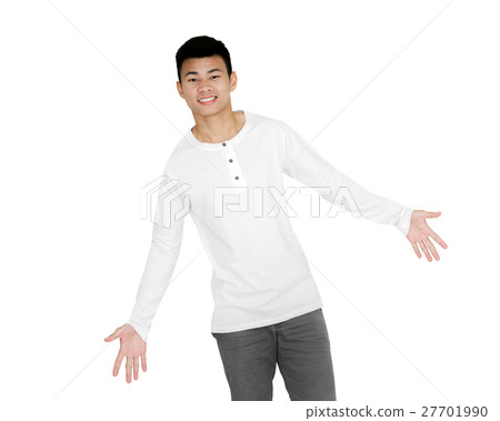 Portrait of a young handsome asian man.  27701990