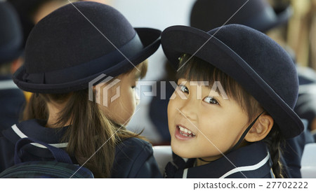 Children aboard a bus service bus Children aboard a bus service bus 27702222