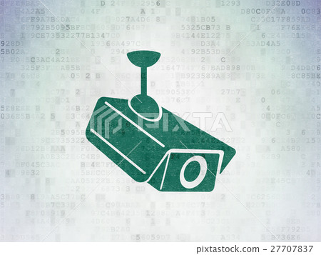 Security concept: Cctv Camera on Digital Data 27707837