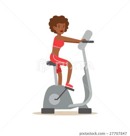 Woman On Bicycle Simulator Equipment , Member Of Woman On Bicycle Simulator Equipment , Member Of 27707847