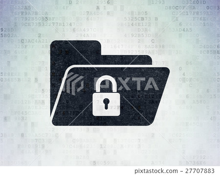 Business concept: Folder With Lock on Digital Data Business concept: Folder With Lock on Digital Data 27707883