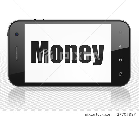 Business concept: Smartphone with Money on display Business concept: Smartphone with Money on display 27707887