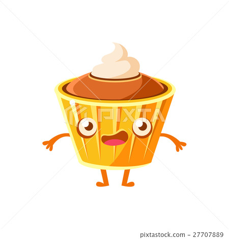 Cupcake With Cream Topping, Sweet Dessert Pastry Cupcake With Cream Topping, Sweet Dessert Pastry 27707889