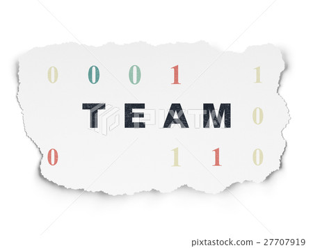 Business concept: Team on Torn Paper background Business concept: Team on Torn Paper background 27707919