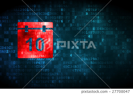 Timeline concept: Calendar on digital background 27708047