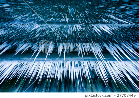 Lot of sharp and long icicles Lot of sharp and long icicles 27708449