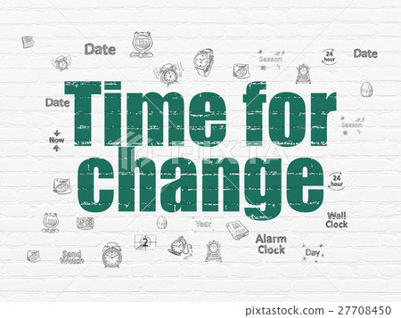 Timeline concept: Time for Change on wall 27708450
