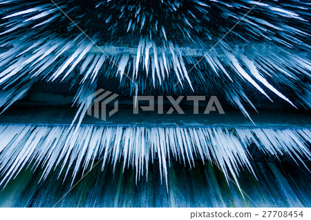 Lot of sharp and long icicles Lot of sharp and long icicles 27708454