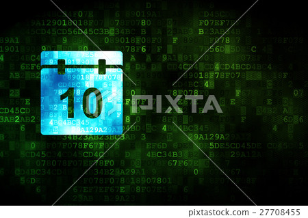 Timeline concept: Calendar on digital background Timeline concept: Calendar on digital background 27708455