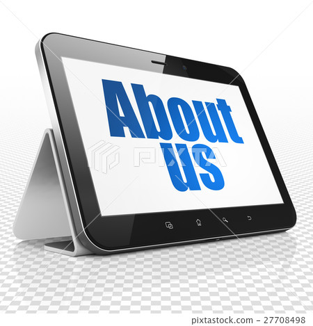 Advertising concept: Tablet Computer with About Us 27708498