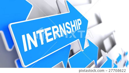 Internship - Label on Blue Cursor. 3D. 27708622