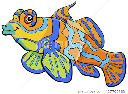 插圖素材: mandarin fish cartoon character