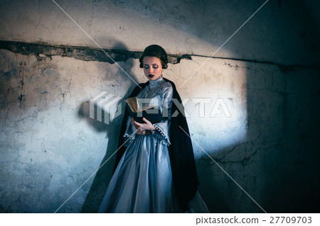 Woman in victorian dress 27709703