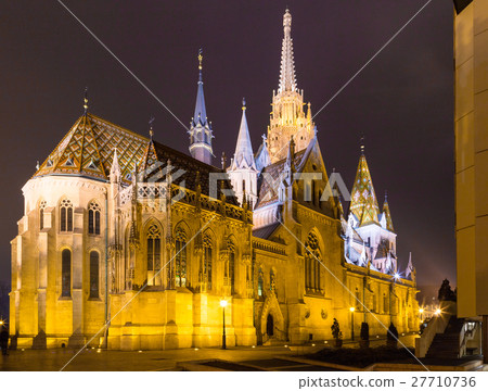 Fisherman's Bastion Hungary Budapest at night 27710736