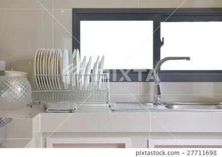 modern pantry with utensil and sink in kitchen modern pantry with utensil and sink in kitchen 27711698