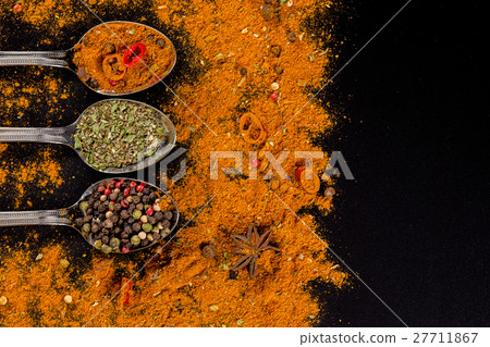 Herbs and spices selection - cooking, healthy Herbs and spices selection - cooking, healthy 27711867