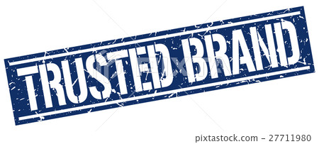 trusted brand square grunge stamp trusted brand square grunge stamp 27711980