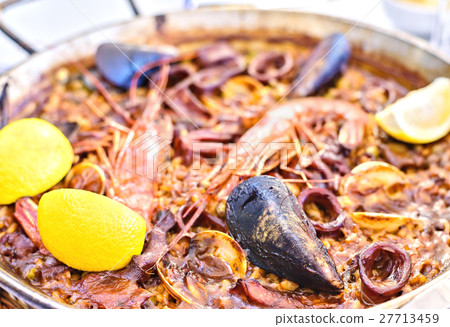 Tasty Seafood Paella 27713459
