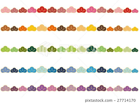 Colorful Japanese pattern pine line set Colorful Japanese pattern pine line set 27714170