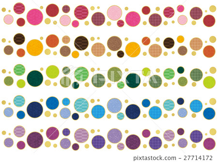 Line set of colorful Japanese pattern polka dots - Stock Illustration ...