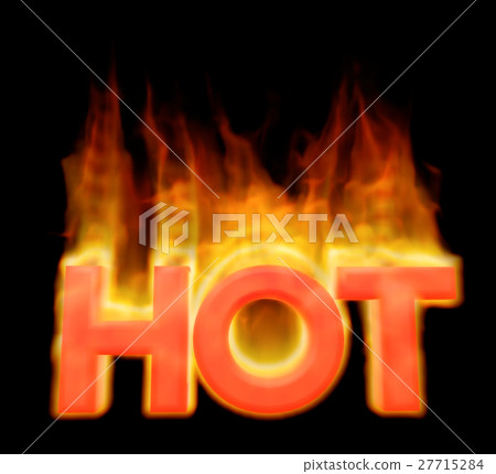 hot word flames fire text black 3D illustration hot word flames fire text black 3D illustration 27715284