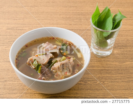 Thai Spicy Beef Entrails Soup with Basil Thai Spicy Beef Entrails Soup with Basil 27715775