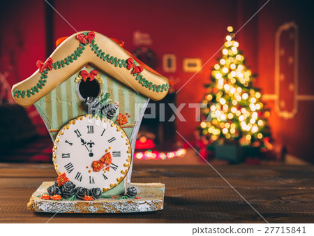 Christmas gingerbread house with a clock Christmas gingerbread house with a clock 27715841