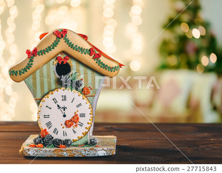 Christmas gingerbread house with a clock Christmas gingerbread house with a clock 27715843