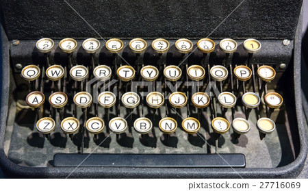 Old keyboard in computer museum Old keyboard in computer museum 27716069