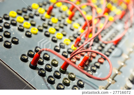 Vintage control panel in computer museum 27716072