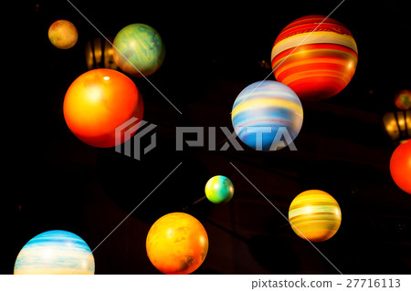 Planetary model on black background 27716113