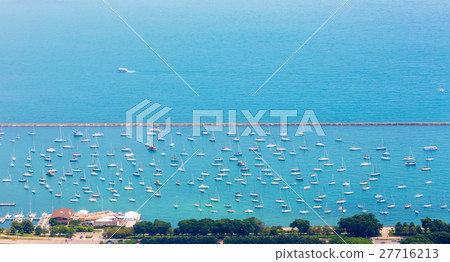 Aerial view of the yacht parking. 27716213