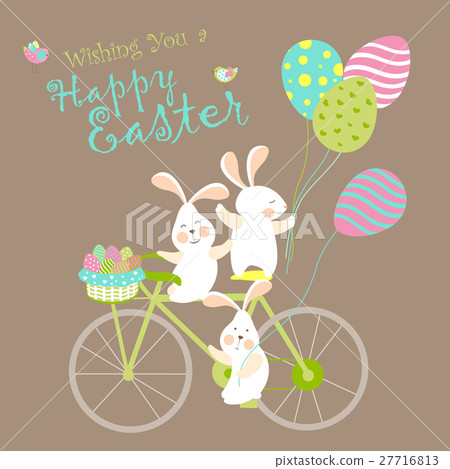 Easter bunnies and easter eggs Easter bunnies and easter eggs 27716813