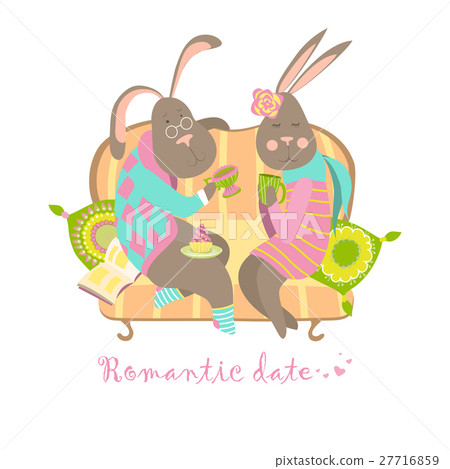 Cute bunnies in love Cute bunnies in love 27716859