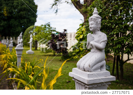 Old statue of buddha prayer at thai asian temple Old statue of buddha prayer at thai asian temple 27717071