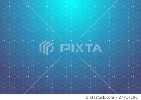 Blue geometric pattern with connected lines and 27717186