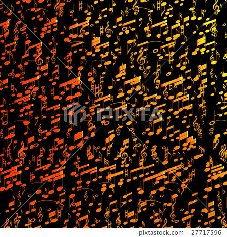 3d illustration of musical notes 27717596