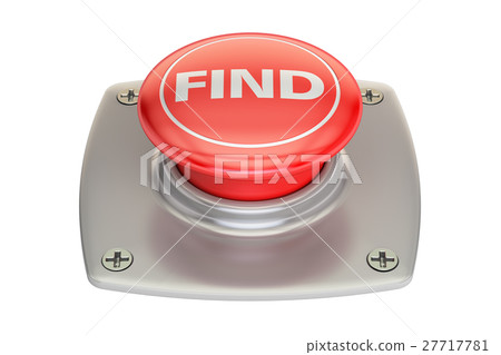 Find red button, 3D rendering - Stock Illustration [27717781] - PIXTA