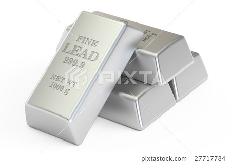 lead ingots, 3D rendering 27717784