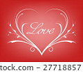 Valentines card with line heart 27718857